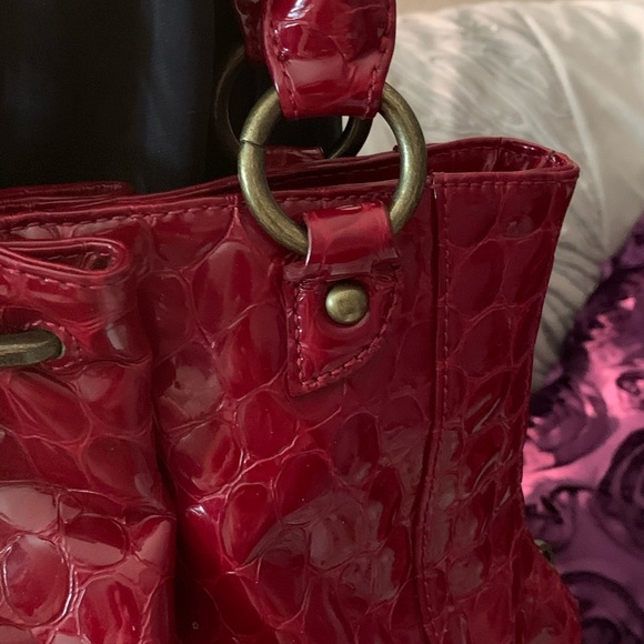 Donald J Pliner Red Patent Leather Hobo - Picture 5 of 8